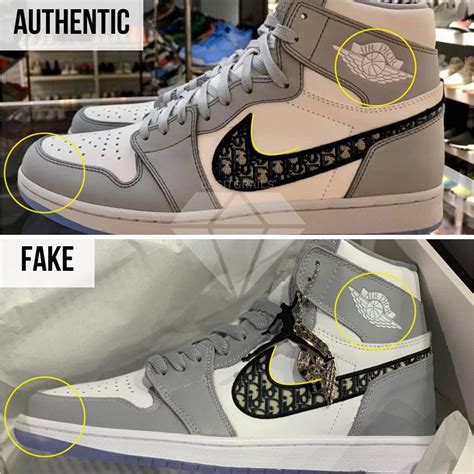 how to tell if jordan 1 dior are fake|dior jordan 1s forged.